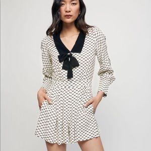 Maje Bow Print Romper / Playsuit size 38